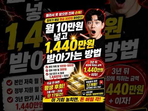 청년내일저축계좌: 정부 지원으로 목돈 만드는 재테크 기회