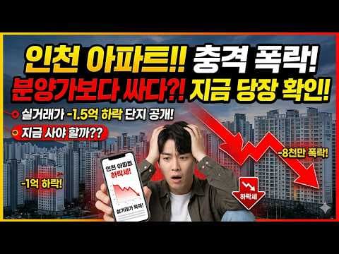 인천 아파트 마이너스 피 심화! 송도, 검단 재테크 투자 전략