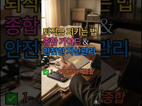 퇴직금 지키는 재테크! 예금, 연금, 부동산 투자로 사기 예방하는 법