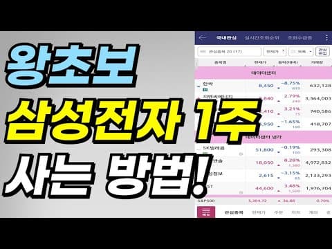 영웅문 MTS로 삼성전자 주식 쉽게 매수하는 방법: 왕초보 재테크