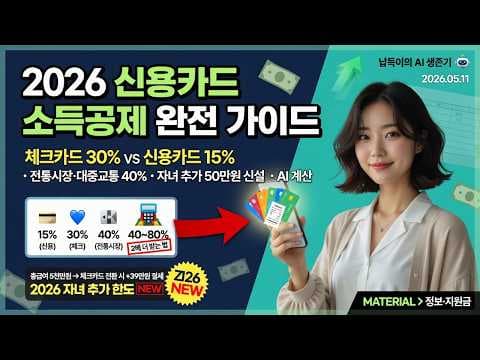2026 연말정산 재테크: 추가 공제 꿀팁으로 세금 절약하는 방법